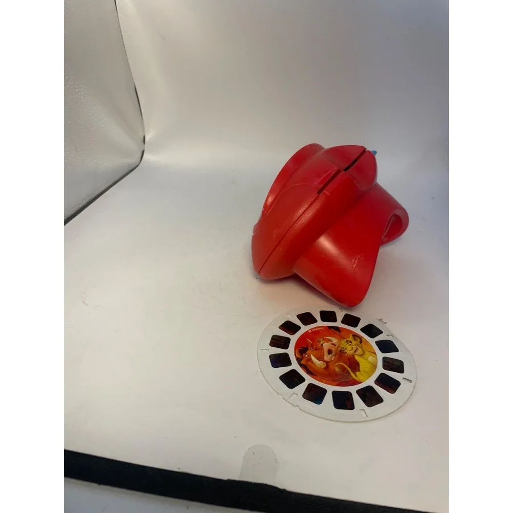 1998 Mattel View-Master 3d Virtual Viewer Red w/ Blue Lever #35589 (LL4)
